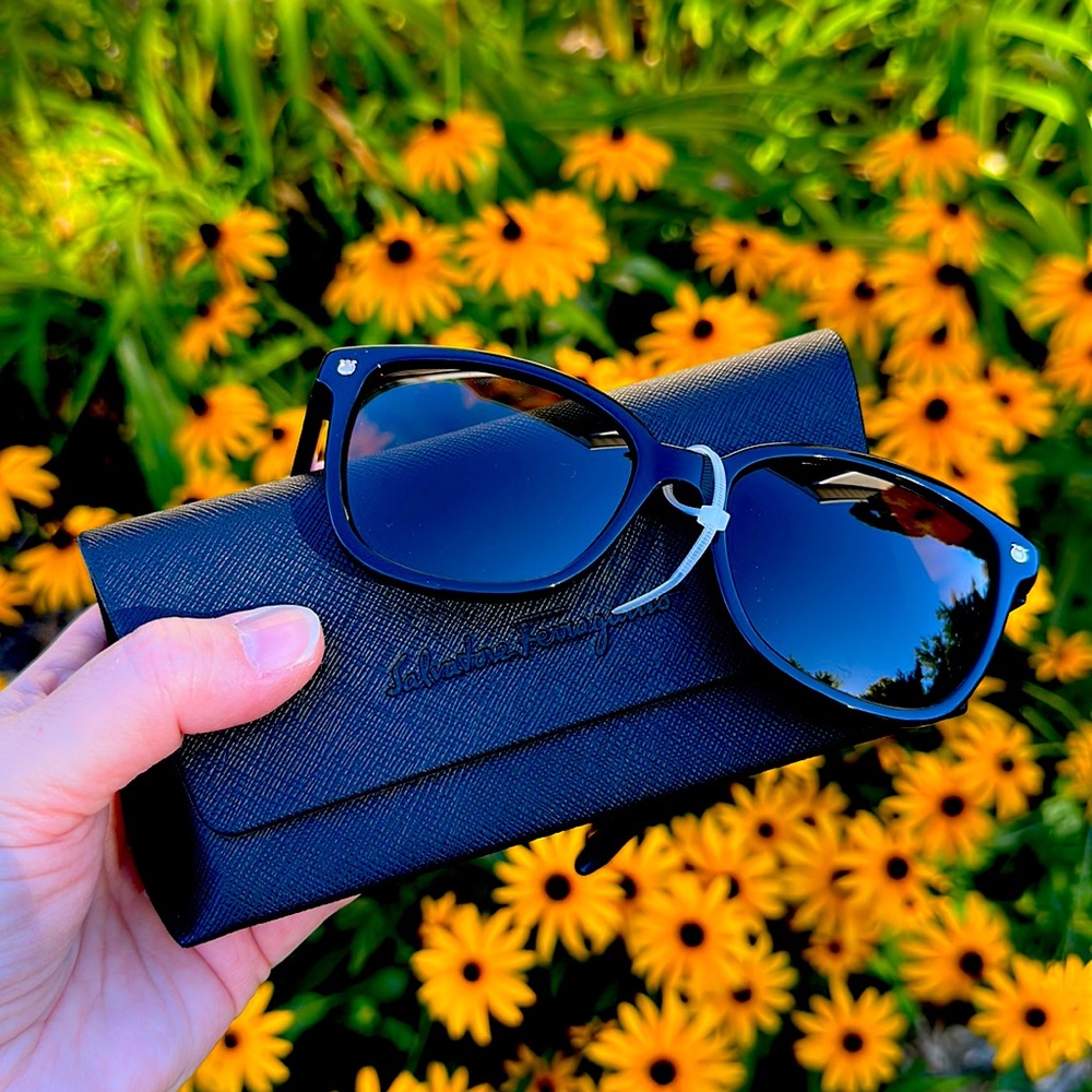 New Salvatore Ferragamo Sunglasses & Case